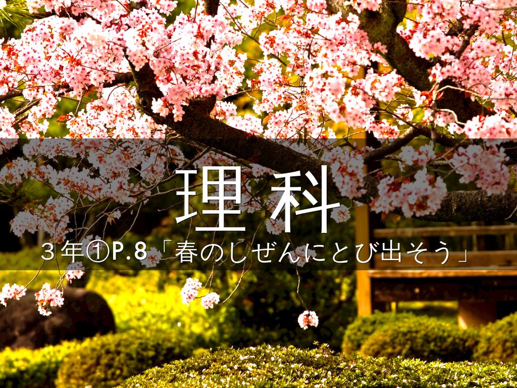 理科３年①「春の自然にとびだそう」