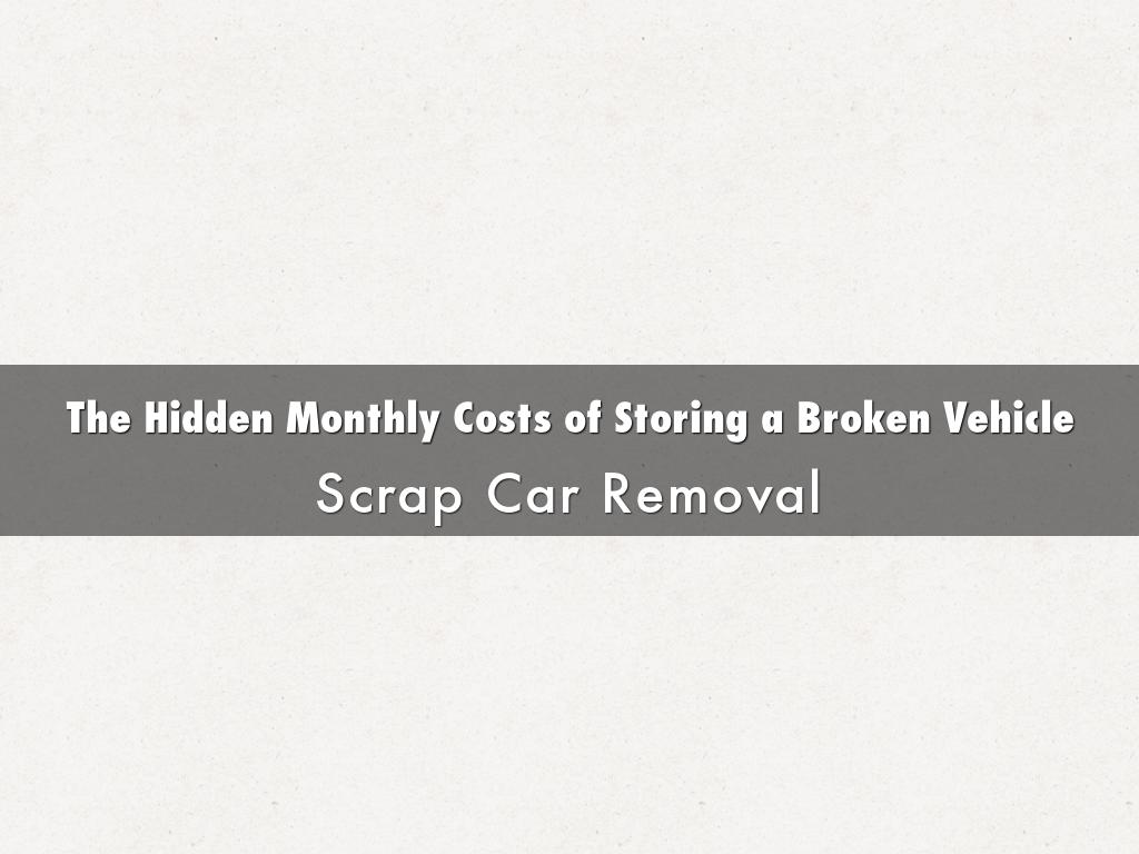 The Hidden Monthly Costs of Storing a Broken Vehicle
