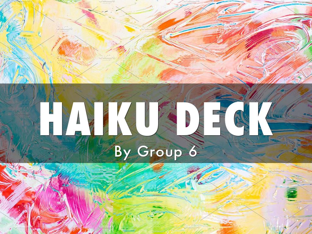 HAIKU DECK by Jake Zyrus