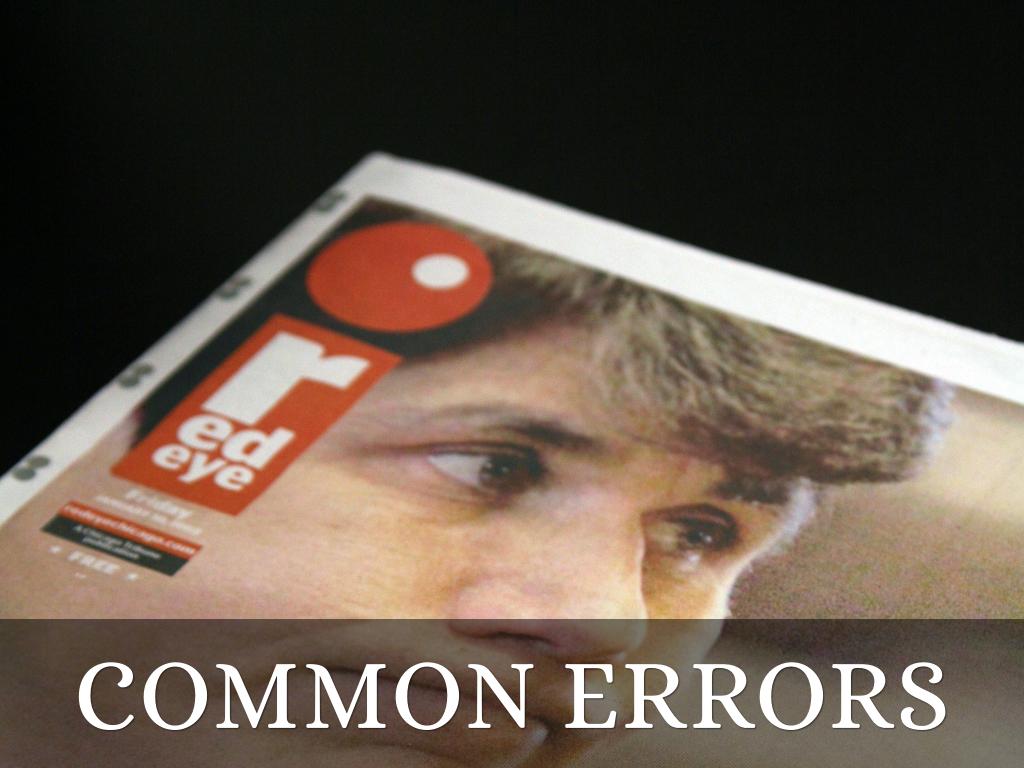 Common Errors