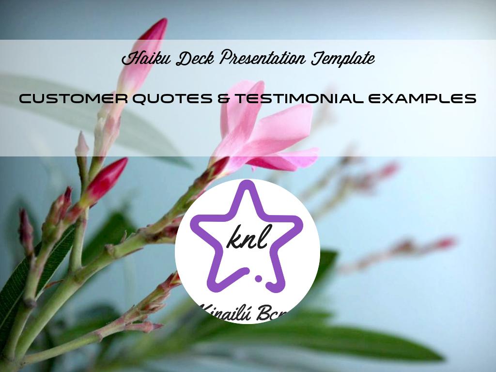 Copia de Customer Quotes & Testimonial Examples