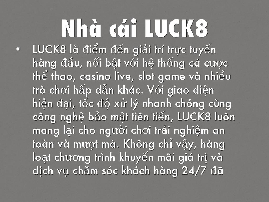 Nhà cái LUCK8