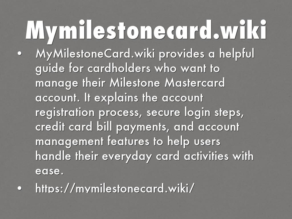 Mymilestonecard.wiki